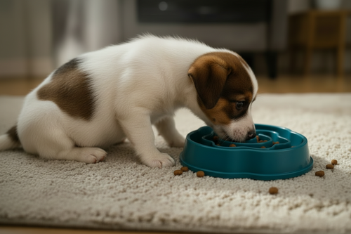Gamelle anti-glouton pour chien et chat